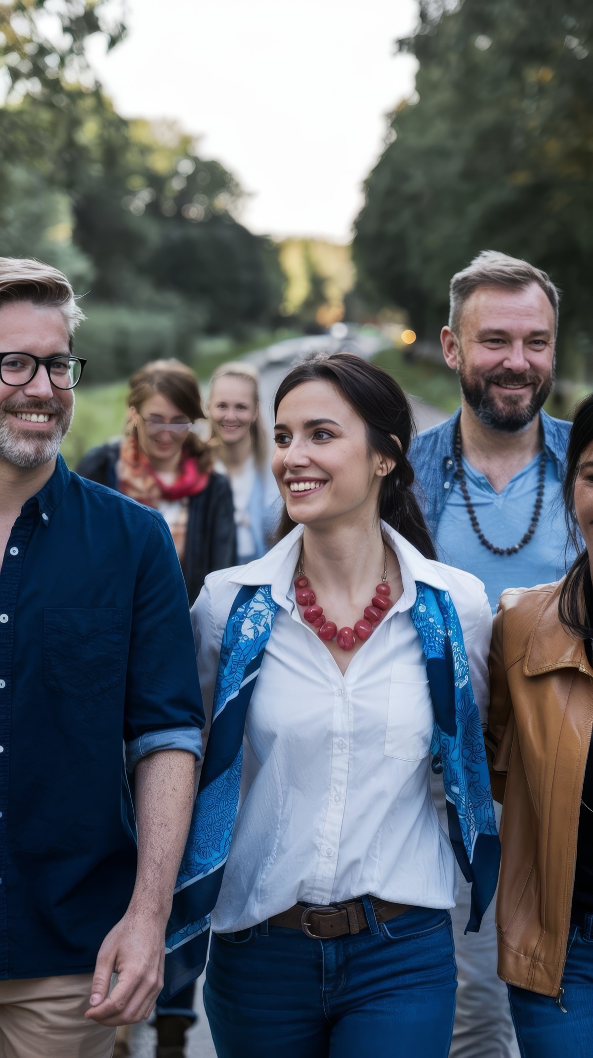 Menschen gemeinsam unterwegs